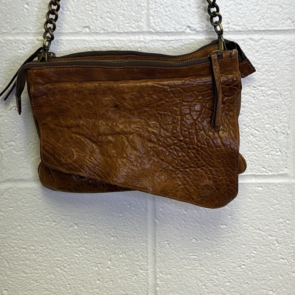Vintage Brown Shoulder Bag with Chain Strap - Picture 4 of 12